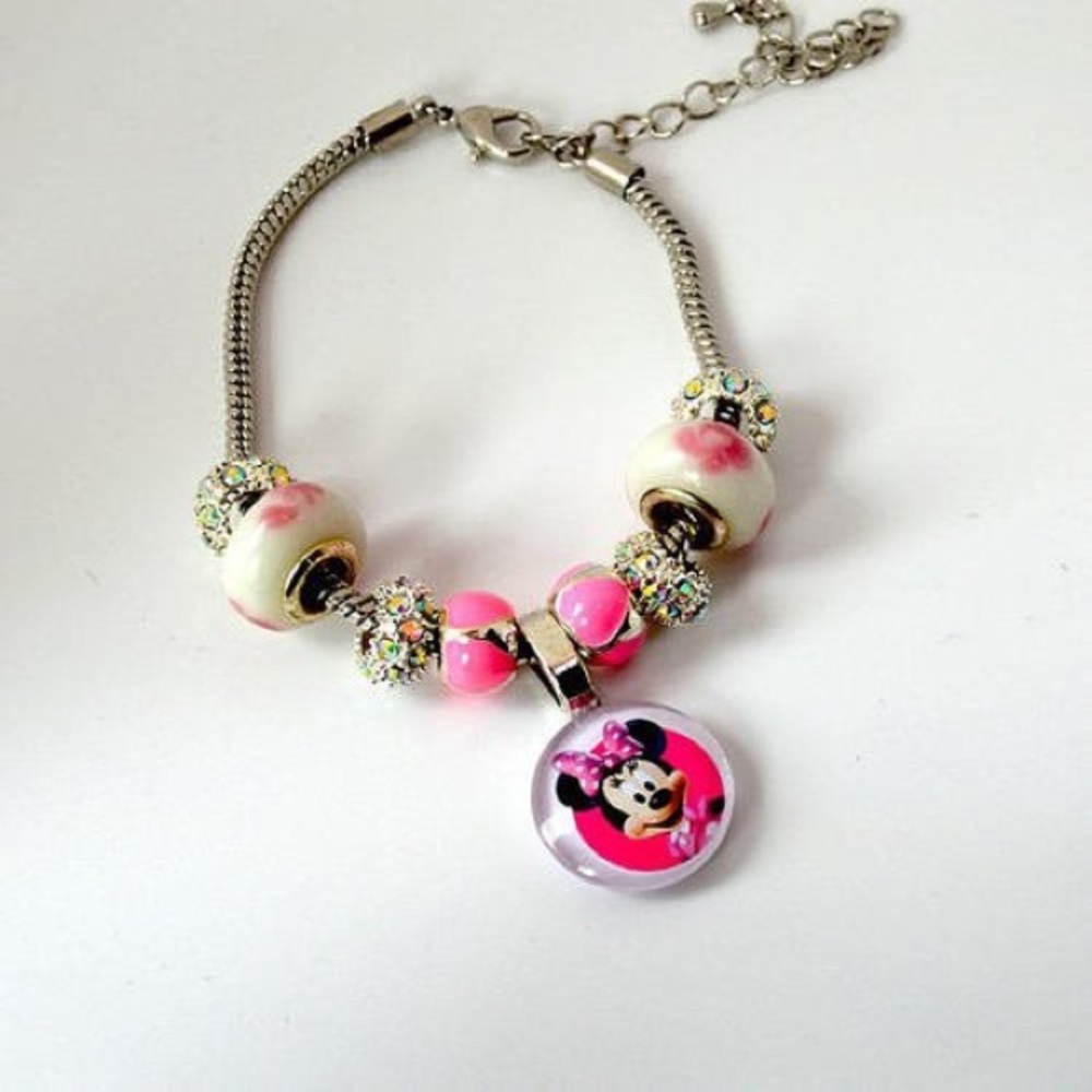 Minnie Mouse European Charm Bracelet